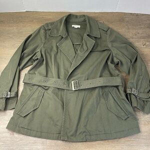 Coldwater Creek Women’s  Army Green Belted Utility Jacket, Size 18